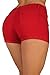 Basic Short Shorts Premium Stretch French Terry Moleton With a gentle butt lifting stitching in Red Size L
