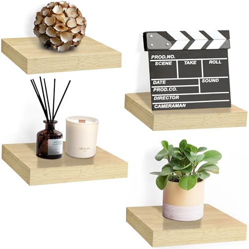 Sorbus Square Floating Shelf for Wall - 4 Small Shelves