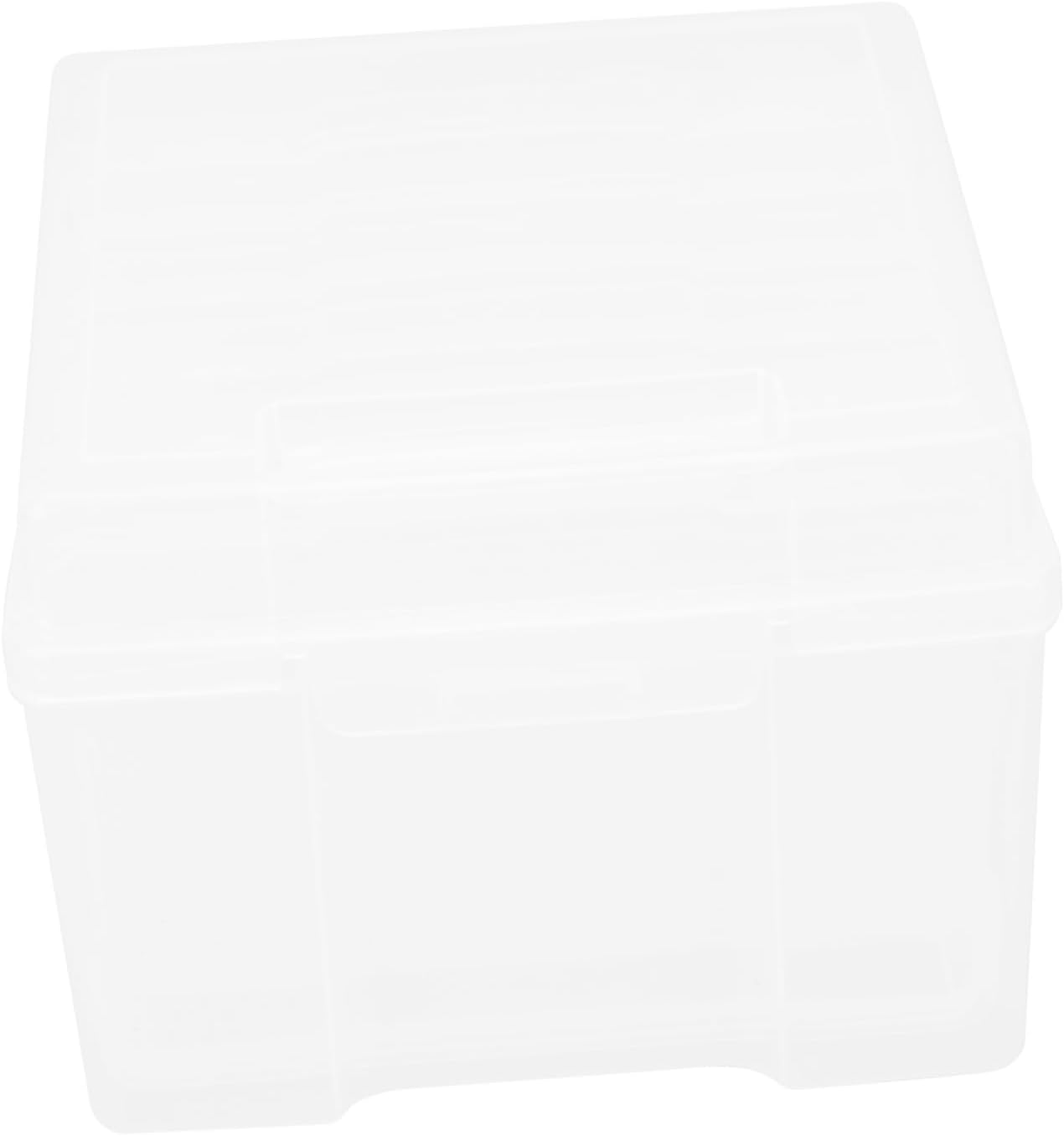 5x7 Inch Photo Storage Box Plastic Photo Organizing Case Removable Lid for Archiving and Preserving Memories Suitable for Home and Office Use