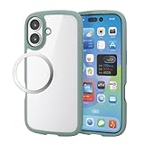 iPhone 17 ケース カバー クリア 耐衝撃 衝撃吸収 ハイブリッド 薄型軽量 ストラップホール付き 全周エアークッション ストラップホルダーシート付 TOUGH SLIM LITE グリーン PM-A25ATSLFCGN