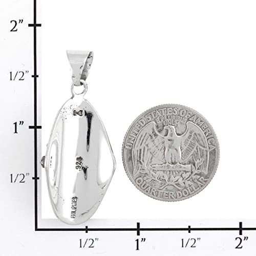 Turquoise Necklace 925 Sterling Silver Pendant & 20" Chain4