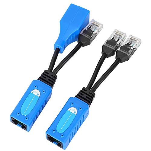 POE Ethernet Splitter, POE Combiner Splitter Adapter, 2PCS Splitter Rj45 Combiner Poe Adapter Connectors Power Cable Kit Wireless Ethernet Adapter