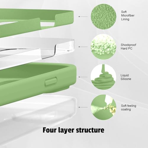 Image of LIRAMARK Liquid Silicone Soft Back Cover Case for OnePlus Nord 5 5G| Soft Micro-Fibre Lining Inside | Camera Protection Bump (Green)