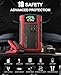 4000A Car Jump Starter with Air Compressor, Portable Battery Charger Jumpstart 12V Vehicle, Power Pack with 150PSI Tire Inflator for 9.0L Gas/7.5L Diesel Engines Jump Box with Light and Jumper Cable