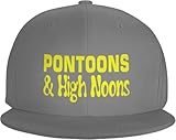 CHANGLING Pontoons and High Noons Trucker Hat Fashion Flat Bill Brim Hat Adjustable Baseball Cap