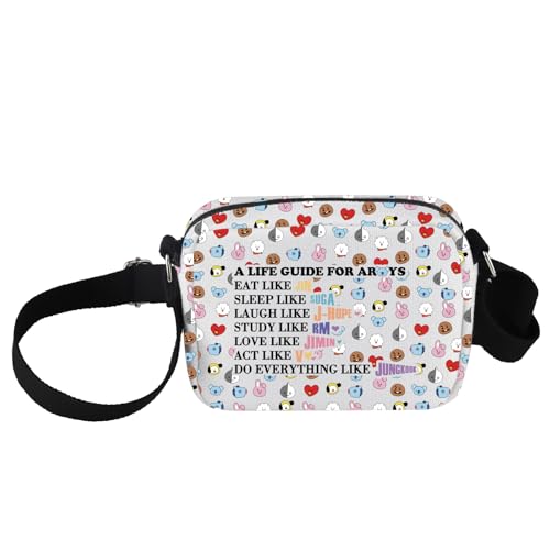 PXTIDY Korean Group Cartoon Crossbody Bag Singer Korean Group Characters Gifts Merch Music Team Members Fan Gift