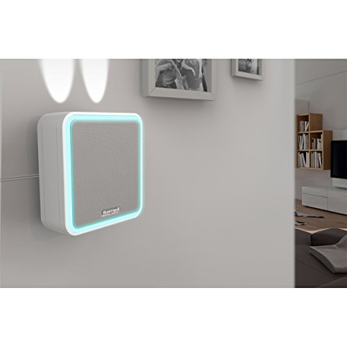 Honeywell Home DC915S Serie 9 Tragbar, Funk-LED-Gong mit Klingeltaster (weiß)