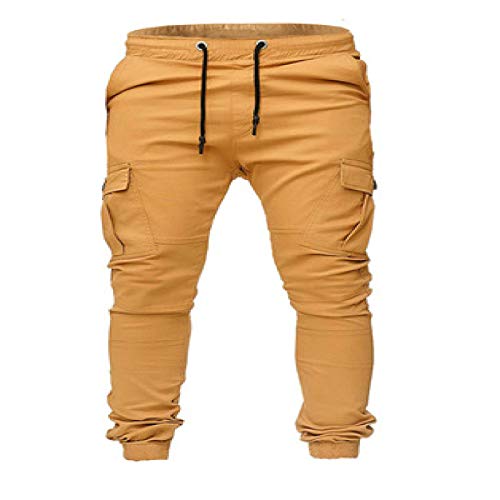 Huntrly Pantalones Deportivos para Hombre, Deportivos, Informales, con cordón, Cintura elástica, Pantalones...