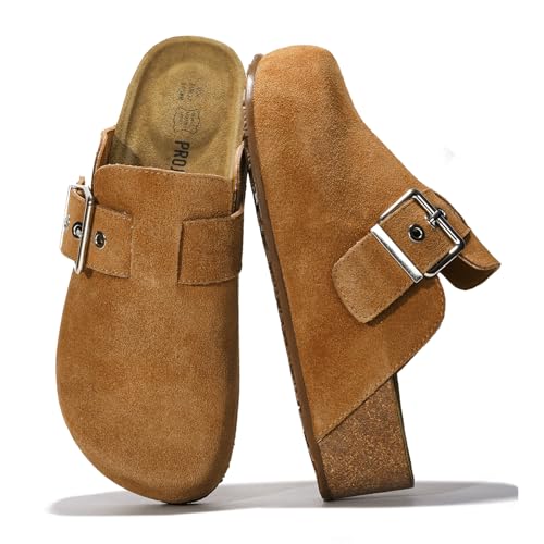 Image of Project Cloud Clogs for Women Footwear - Memory Foam and Non-Slip Platform Wedges Heels for Women Mules & Clogs 2025 - Comfortable Stylish Slip-On with Adjustable Straps (Rhona, Chestnut, 8)