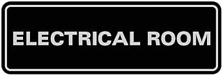 All Quality Standard Electrical Room Door/Wall Sign - Black/Silver - Small (1 Pack)