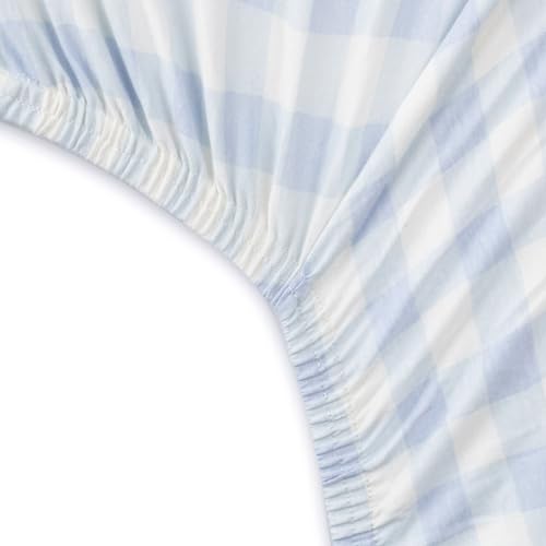 HonestBaby Unisex-Baby Fitted Crib Sheets Set Standard Mattress, 100% Organic Cotton Baby Boys, Girls, Neutral, 1 Pack - Peach Skin Painted Buffalo Check, One Size4