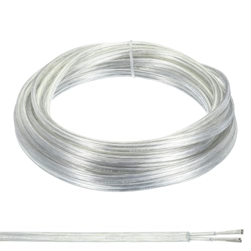 PATIKIL 25Ft 18/2 PVC Covered Wire, 300V SVT Round Lamp Cord Insulated Heat Resistant Electronical...
