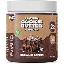 Flex Vegan Protein Cookie Butter Powder - Brownie Batter | Dairy-Free, Keto-Friendly, Low Carb, Sugar-Free, Gluten-Free | Easy to Mix, Bake and Spread | 8.1oz