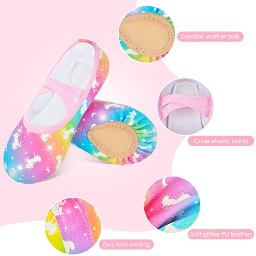 Ballet Shoes for Girls Toddler Dance Practice Ballet Slippers Soft PU Leather Flats Shoes for Kid Sole Yoga Gymnastics2
