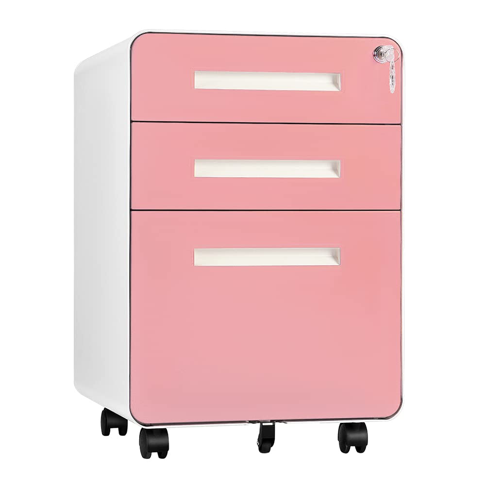 Buy 3 Drawer Mobile File with Lock Under Desk Office Drawers