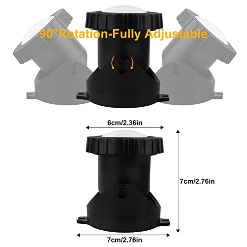 CREPOW Halloween Green Pond Lights, Super Bright LED Underwater Submersible Landscape Spotlights, Switch Control IP68 Waterproof Fountain Lights for Fish Aquarium Tank Garden Yard Tree Pool (Set of 6)