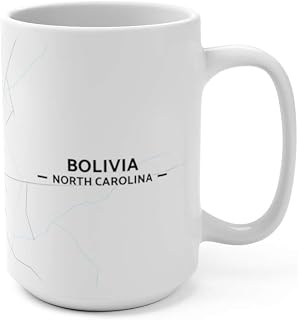 Bolivia, North Carolina NC Map Mug (15 oz)