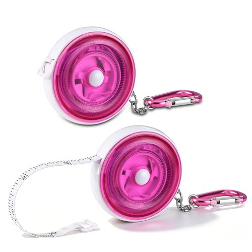 WORKPRO Soft Tape Measure, 60" Retractable Body Measuring Tape, Pink 2-Pack