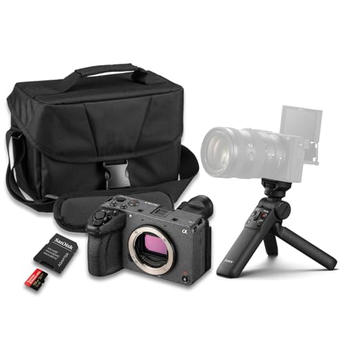 Image of Sony FX2 Digital Cinema Camera with Sony GP-VPT3 Wireless Shooting Grip + SanDisk Extreme Pro 128GB + Camera Carrying Case + SD Card Adapter + More (11pc Bundle)