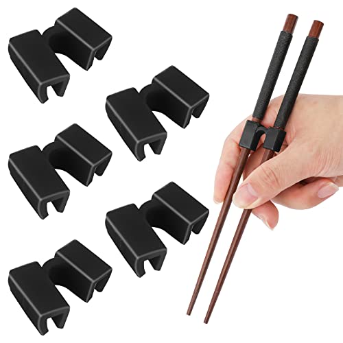 5 Pieces Reusable Chopstick Helper Training Chopsticks Hinges Connector Training Chopstick for...