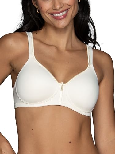 Vanity Fair Womens With 2-way Convertible Straps, Body Caress Full Coverage, Lightly Lined Cups Up To Dd Bra, Wirefree - Ivory, 34B US