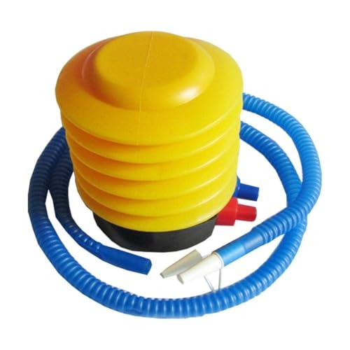 Image of Portable Foot Air Pump with Hose - Plastic Labor-Saving Inflatable Pump for Sports, Mattress, Inflatable Boat, Exercise Ball, Balloon, Swimming Ring, Pool Toys (Multicolour)