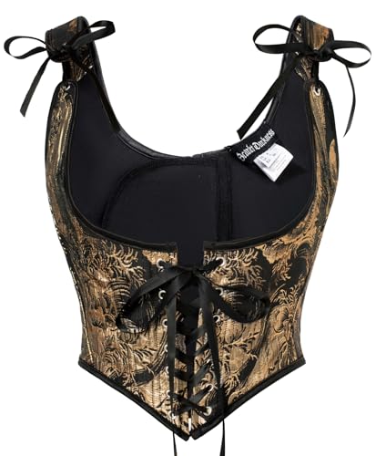 Image of Scarlet Darkness Corset Tops for Women Renaissance Underbust Corset Boned Lace Up Corsets