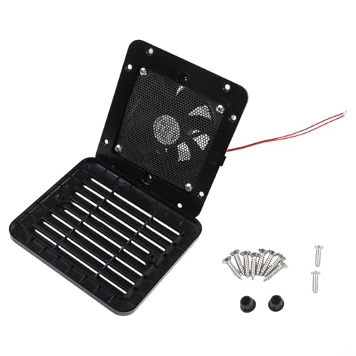 Ventilador extractor lateral con cremallera de 12 V con fuerte flujo de aire, silencioso, protección contra el viento desechable de ABS para caravanas, autocaravanas y remolques, fácil montaje, color