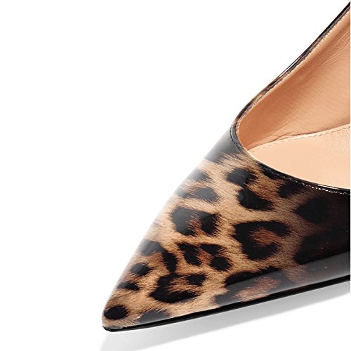 Amarantos sapato feminino de couro envernizado bico fino elegante salto gatinha com costas abertas,