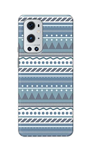 Image of Printed Hard Back Cover Case for OnePlus 9 Pro Back Cover (Seamless Geometric Tribal Pattern) -1803