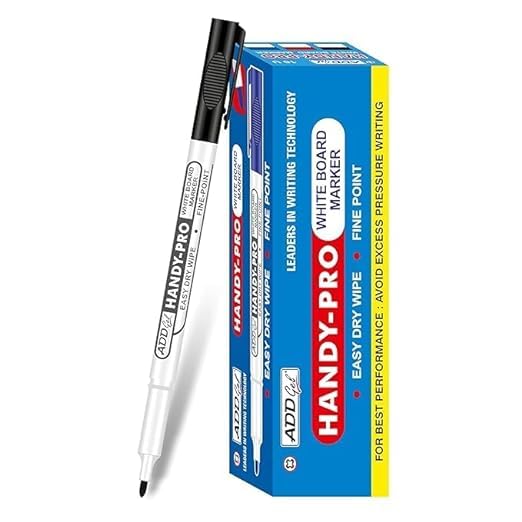 Generic TimeWrap WhiteBoard Marker Pack of 10 Pcs (Black Colour, Soft Tip, Slim Body Design)-image-42