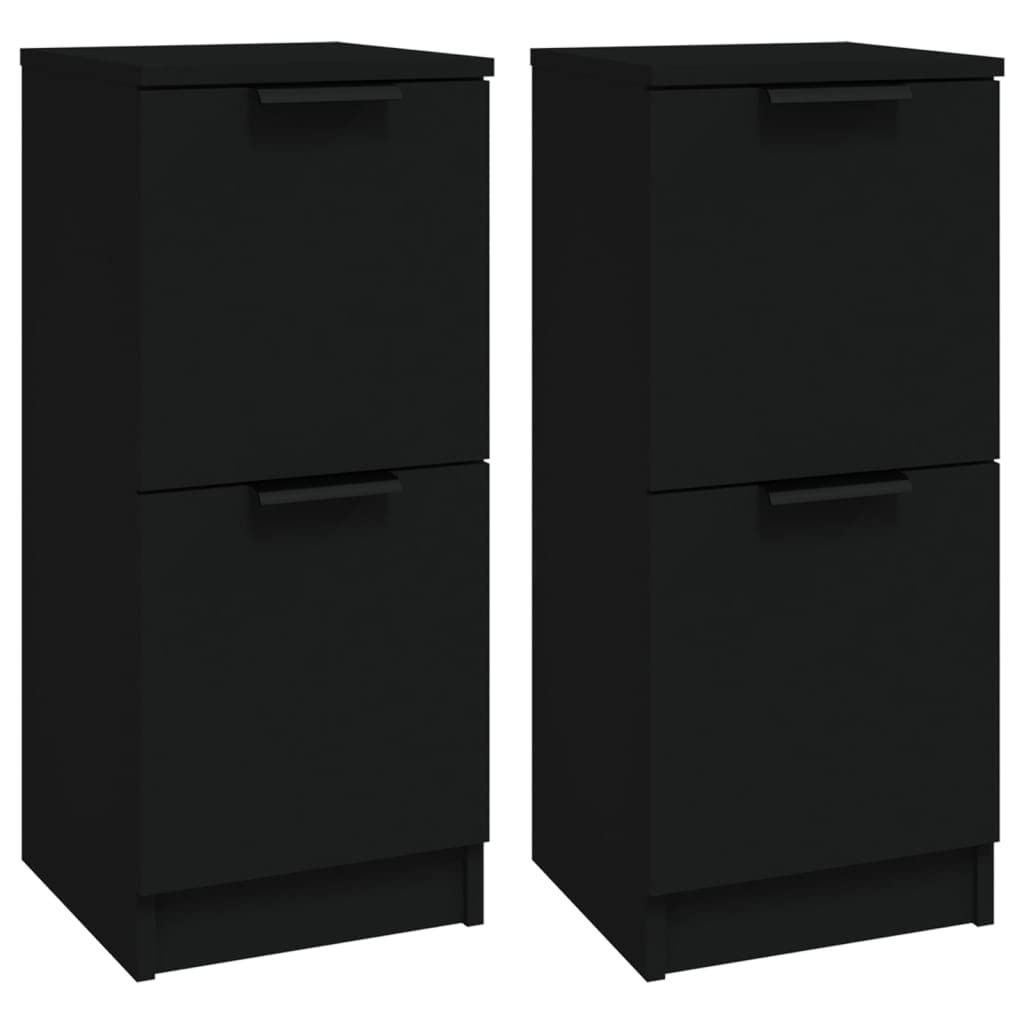Vidaxl (2 Pcs) Sideboards Cupboard Storage Cabinet Home Organiser Engineered Wood