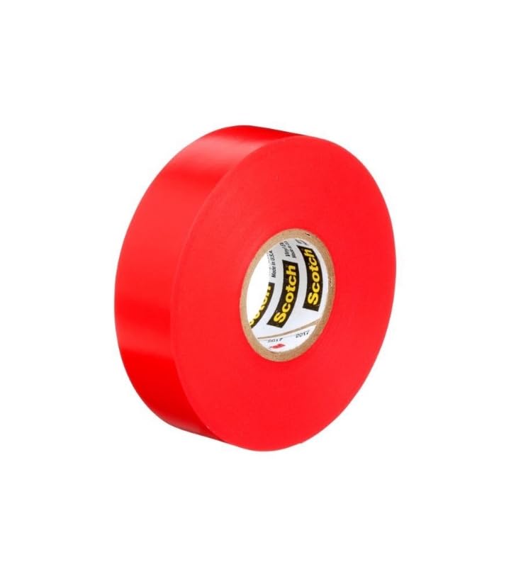 Image of Scotch 3 /4 in. W X 66 ft. L Blue Vinyl Electrical Tape + Red Vinyl Electrical Tape + White Vinyl Electrical Tape Bundle with Utility Knife - Electrical Tape for Color Coding & Insulation - (5 Items)