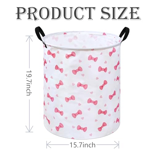 Image of 19.7 inch Round Kids Laundry Basket Gift Basket Storage Laundry Hamper Laundry Basket Baby Toys Nursery Bin with Handles,Storage Basket for Kids Room Bedroom Decor