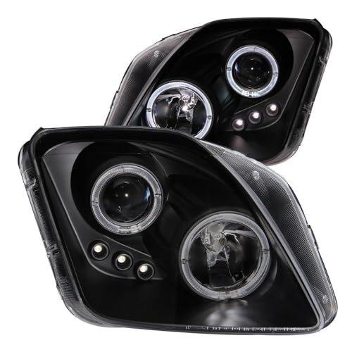 SHARON OTO PARTS Headlight Projector Set w/for Honda for Prelude 1997-2001 Bolt-on-Attachment Method Bulb Technology Black-Housing Clear-Lens 60/55 121341