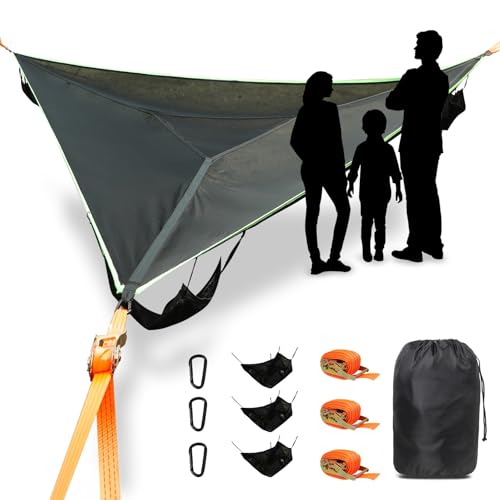 LUKETURE Triangle Camping Hammock, 10ft Multi Person...
