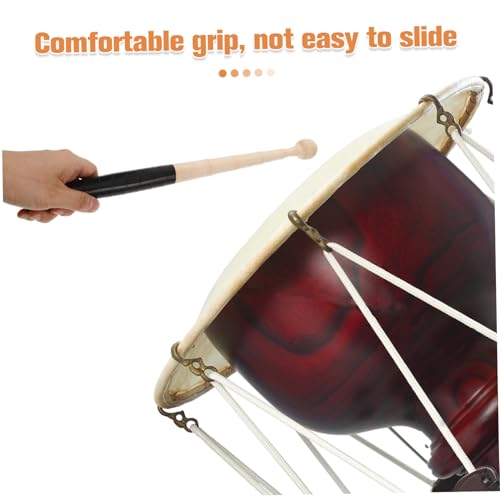 Baquetas de percusión para batería de madera Beige miniatura 3