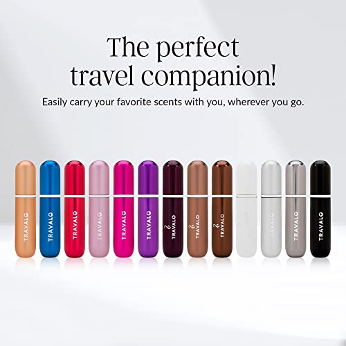 Travalo Classic Hd Perfume Atomizer | Genie-S Tsa Approved Travel Perfume Bottle Refillable | Reusable Airtight Easy-Fill Mini Pump Sprayer | Lightweight Elegant Design W/Volume Window | White 0.17Oz #TOP5