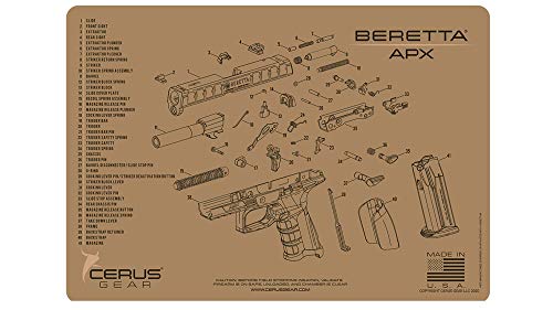 Cerus Gear Reinigungspromat mit APX-Schematikgrafik, vielseitige Pistolenreinigungsmatte, ideal für jeden Schreibtisch oder jede Werkbank, 30,5 x 43,2 cm Cover