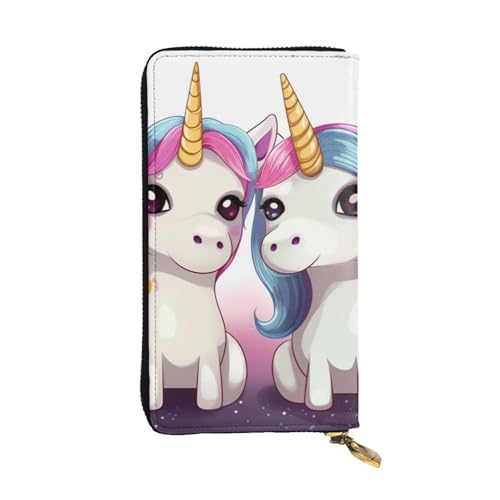 Cute Unicorns Wallet For Women Men Clutch Rfid Blocking Leather Wallets Large Capacity Purse Credit Card Holder Money Case With Zipper Phone Holder Long Travel Purse
