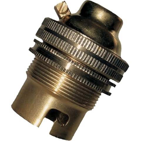 Traditional Brass Lampholder with Shade Ring Cover