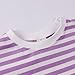 HUYISQ Toddler Boys Girls Short Sleeve Striped Cotton Crew Neck T-Shirt Unisex Kids Comfort Tees Tops Shirts Purple 3T
