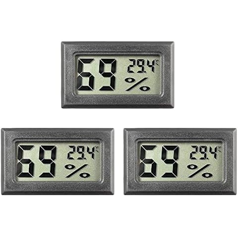 Mini Hygrometer Small Digital Thermometer Hygrometer LCD Monitor Indoor Outdoor Humidity Meter Gauge for Car Greenhouse Home Office (3) Cover