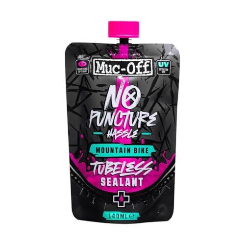 Muc Off No Puncture Hassle Tubeless Sealant - Advanced Bicycle Tyre Sealant with UV Tracer Dye That Seals Tears and Holes Up to 6mm