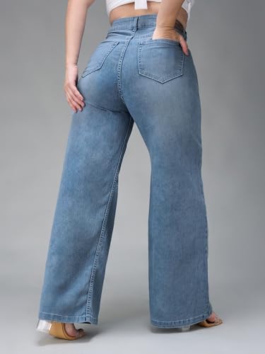 Image of Miss Chase A+ Women's Bootcut High Rise Regular-Length Stretchable Denim Shaping Jeans