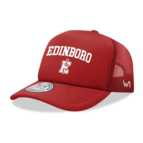 BH Fashion Company Edinboro University Fighting Scots Trucker Mesh Snapback Seal Hat Red