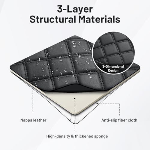 Image of Autorder Center Console Cover for 2011-2019 2020 2021 Jeep Grand Cherokee Accessories Armrest Cover Anti-Scratch Middle Console Pad Leather Armrest Protector