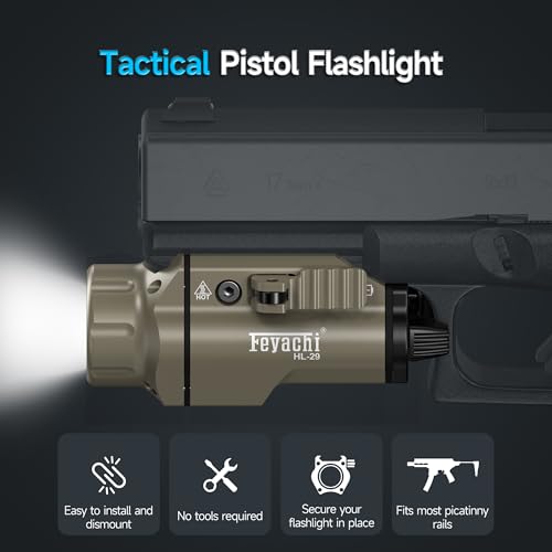 Feyachi Tactical Picatinny Rail Flashlight, LED Weapon Light, Pistol Light by Feyachi - Used condition - Image 9