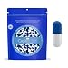 Capsuline Colored Gelatin Empty Capsules, Size 00, Blue/White, 1000 Count