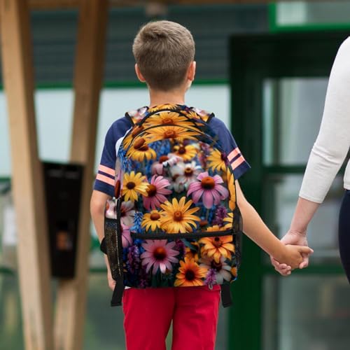 Sac à dos et trousse à crayons fleurs grande capacité pour l'école - 6